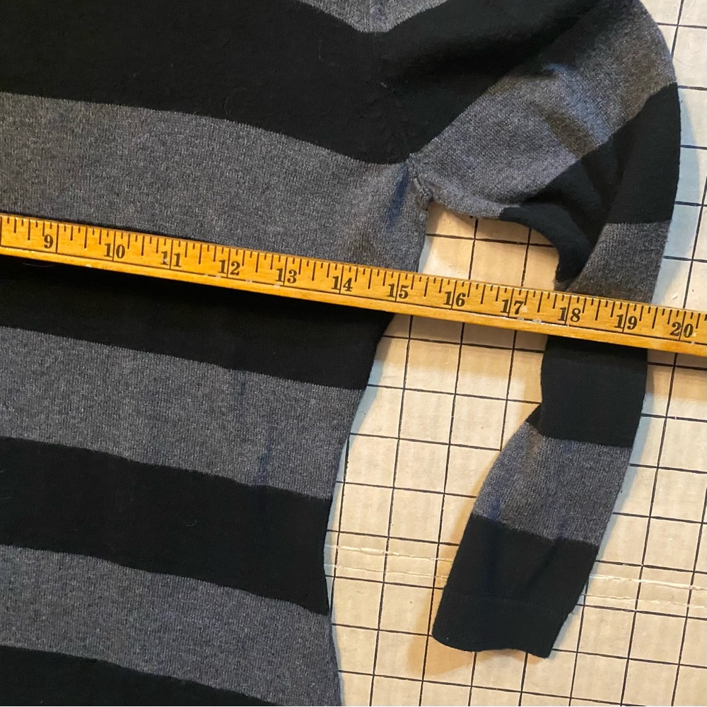 Mossimo sweater dress, striped, size S, black and gray knit dress - Picture 4 of 9